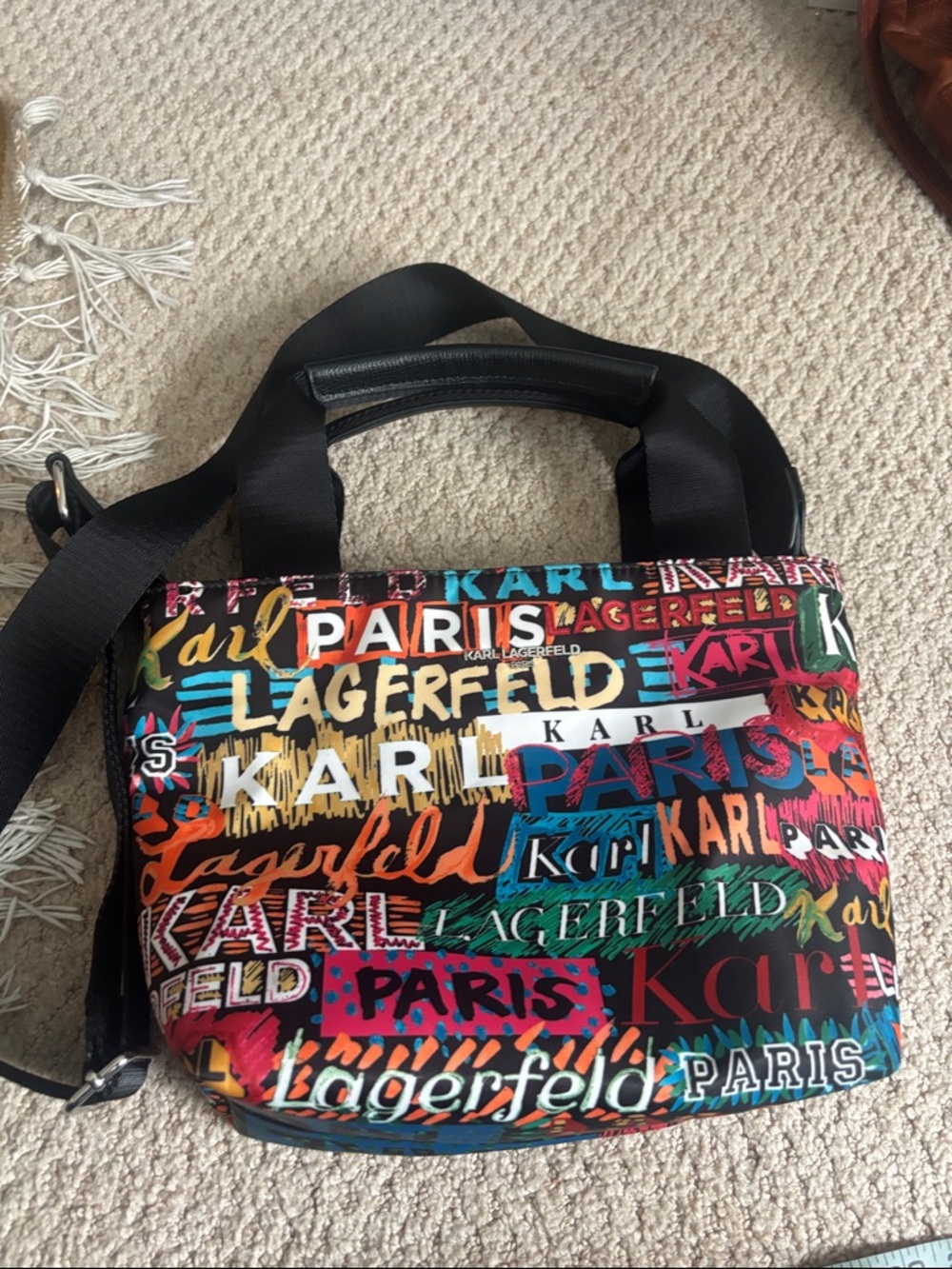 Karl Lagerfeld Colorful Graphic Text Tote